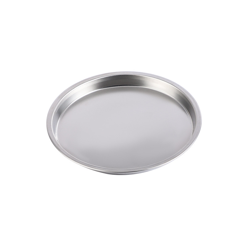 304 Golden round oil-draining plate, snack and French fries plate, fried chicken tray, fruit cake and pastry plate, Western food plate and vegetable plate Item Picture