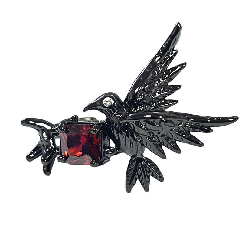 Sweet and cool dark crow punk personality thorn niche ring women's fashion cold style hot girl trendy ins ring Item Picture