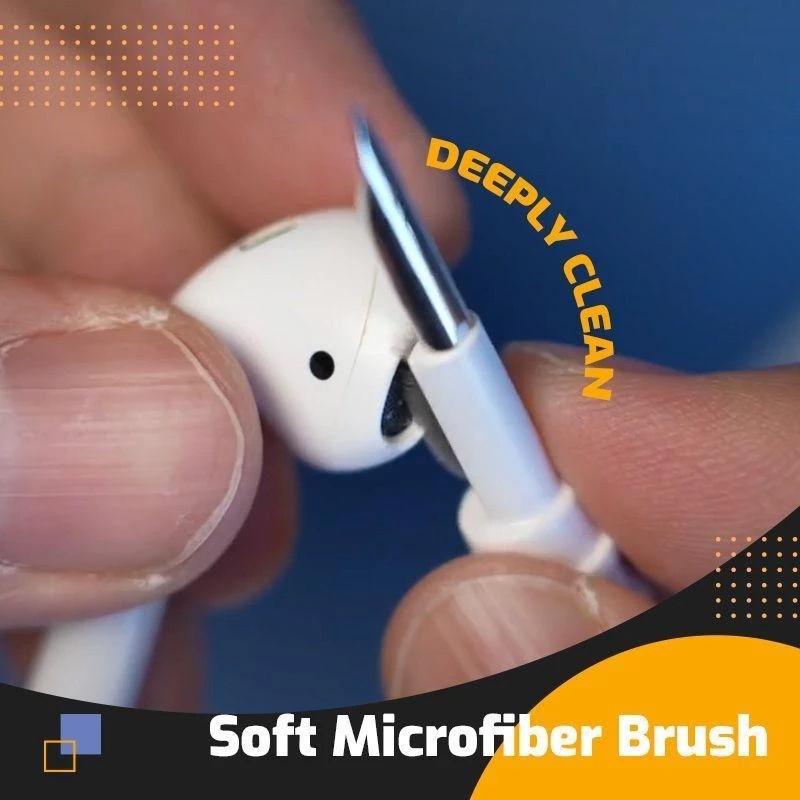 Earphone cleaning pen, screen cleaning, push-pull telescopic pen, dust removal brush, digital computer keyboard cleaning pen Specification drawing
