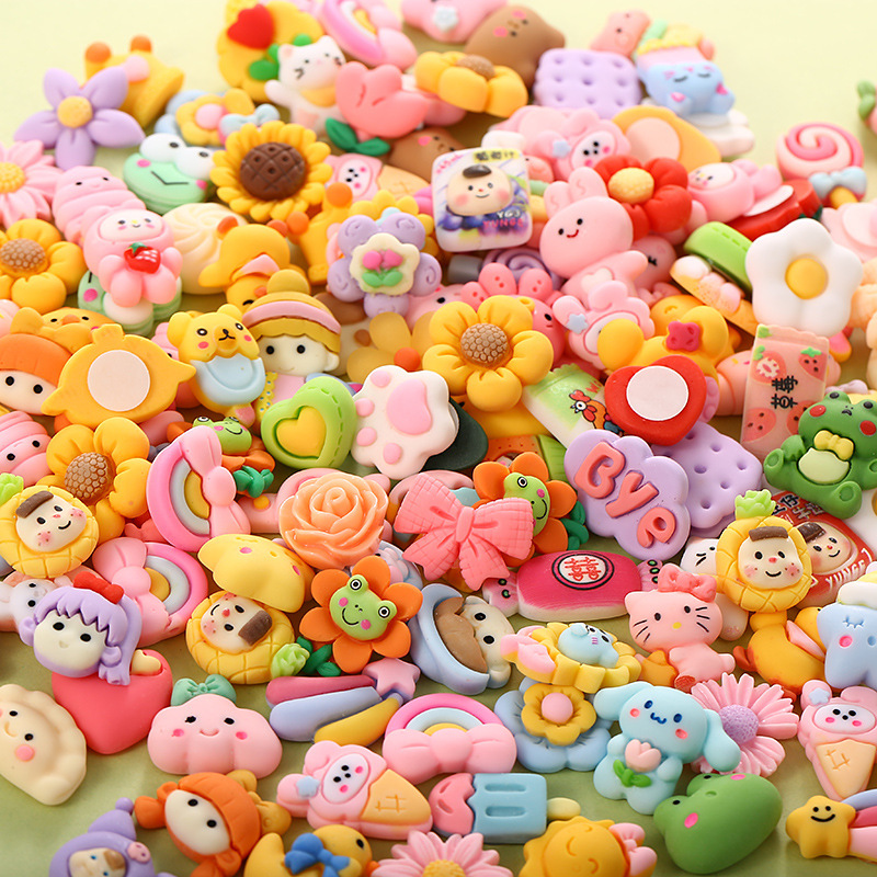 diy cream glue resin accessories, creative phone case stickers, three-dimensional water cup stickers, refrigerator stickers, accessory materials wholesale full figure