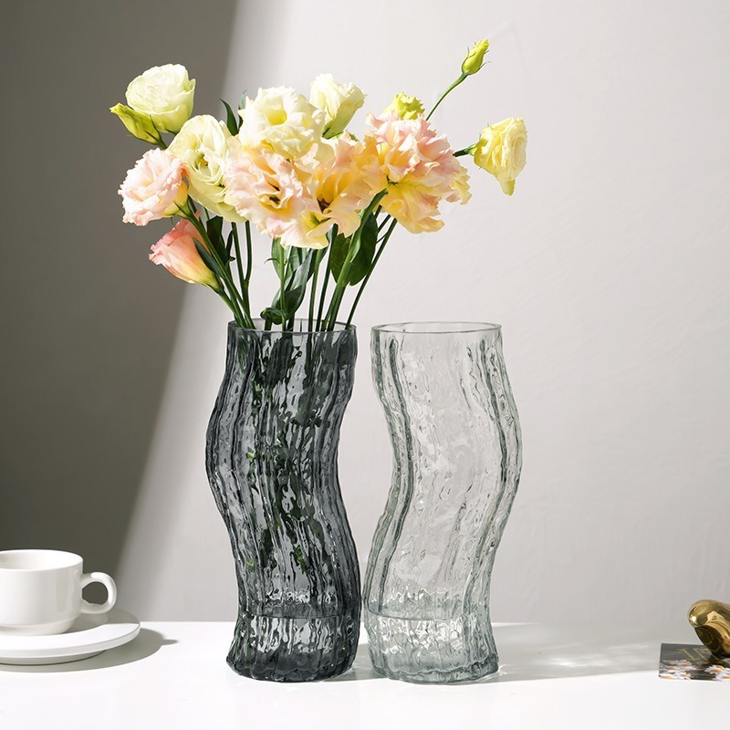 Glass vases, Nordic creative home decoration, transparent water-grown fresh flowers, lucky bamboo, living room ornaments, flower arrangements wholesale full figure