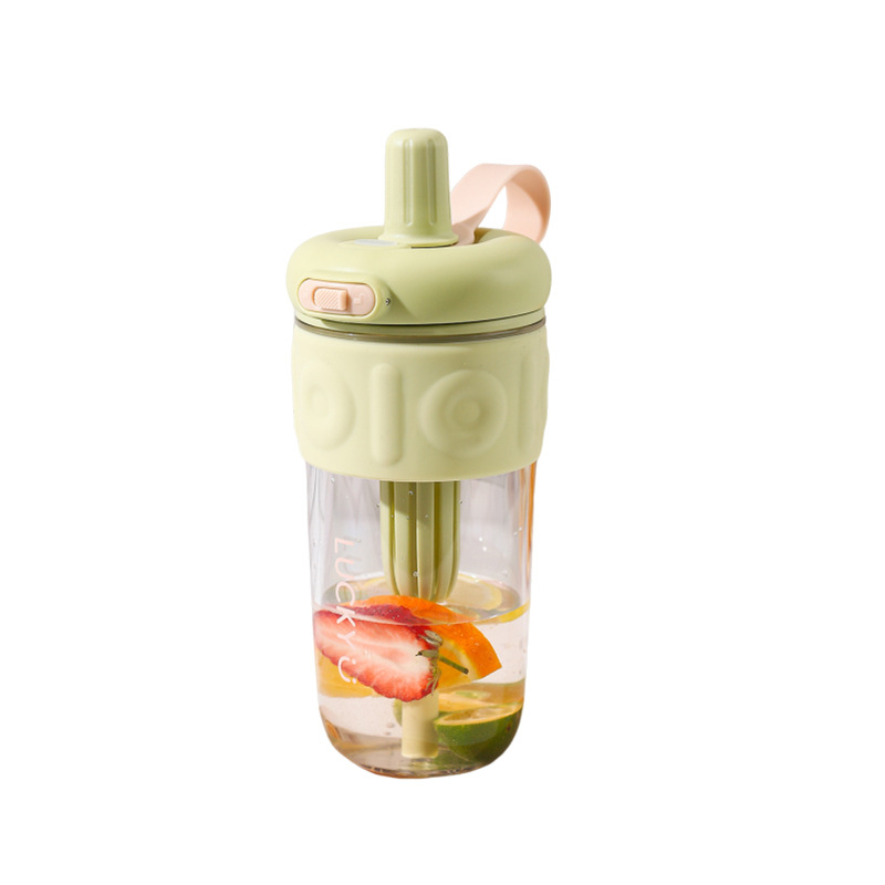 2024 New sports water cup, summer women's simple, large-capacity water cup, high-temperature resistant, high appearance level plastic cup, straw cup Item Picture
