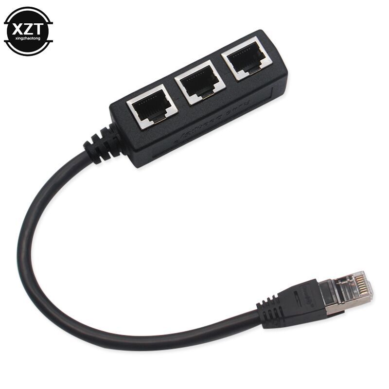 Factory direct sales of RJ45 extension cables, 1-to-3 network cable converters, 1-male and 3-bus network panel splitters Application Scenario