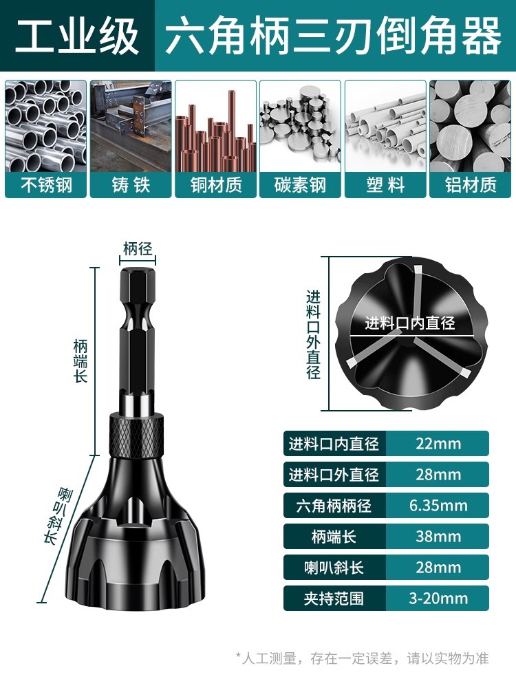 Deburring chamfering tool, outer circle chamfering knife, thread fillet trimming knife, screw and bolt trimming drill, screw rod undefined