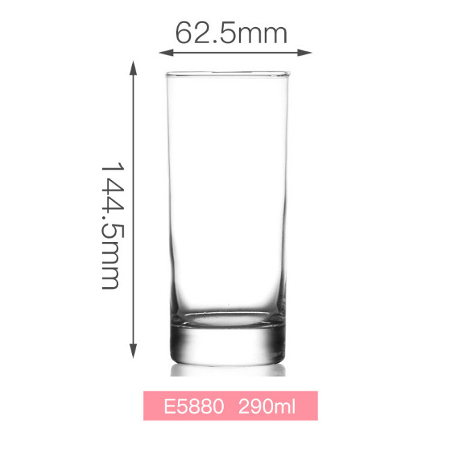 Le Meiya transparent glass water glass, beverage glass, whisky beer glass, heat-resistant Islang straight glass set Item Picture