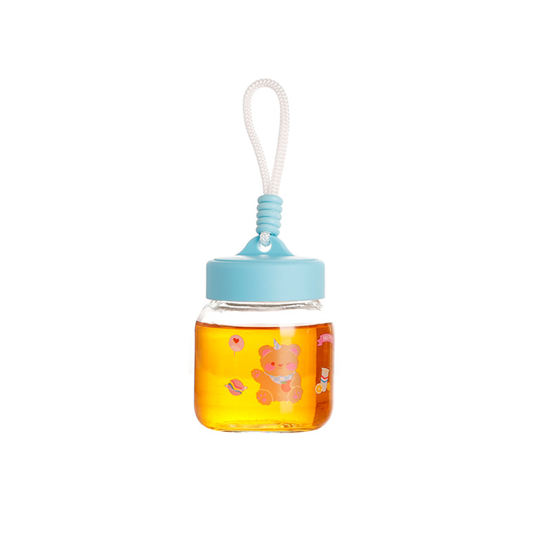 Mini and cute water cup, high appearance level, cute glass cup, simple and creative, portable office cartoon drinking cup Item Picture
