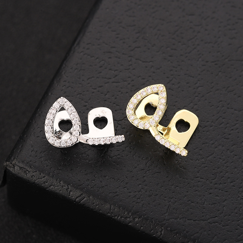 Full diamond single-sided hollowed-out braces, Flame man, versatile and fashionable, single gold tooth Cosplay Halloween personalized teeth decoration details Picture