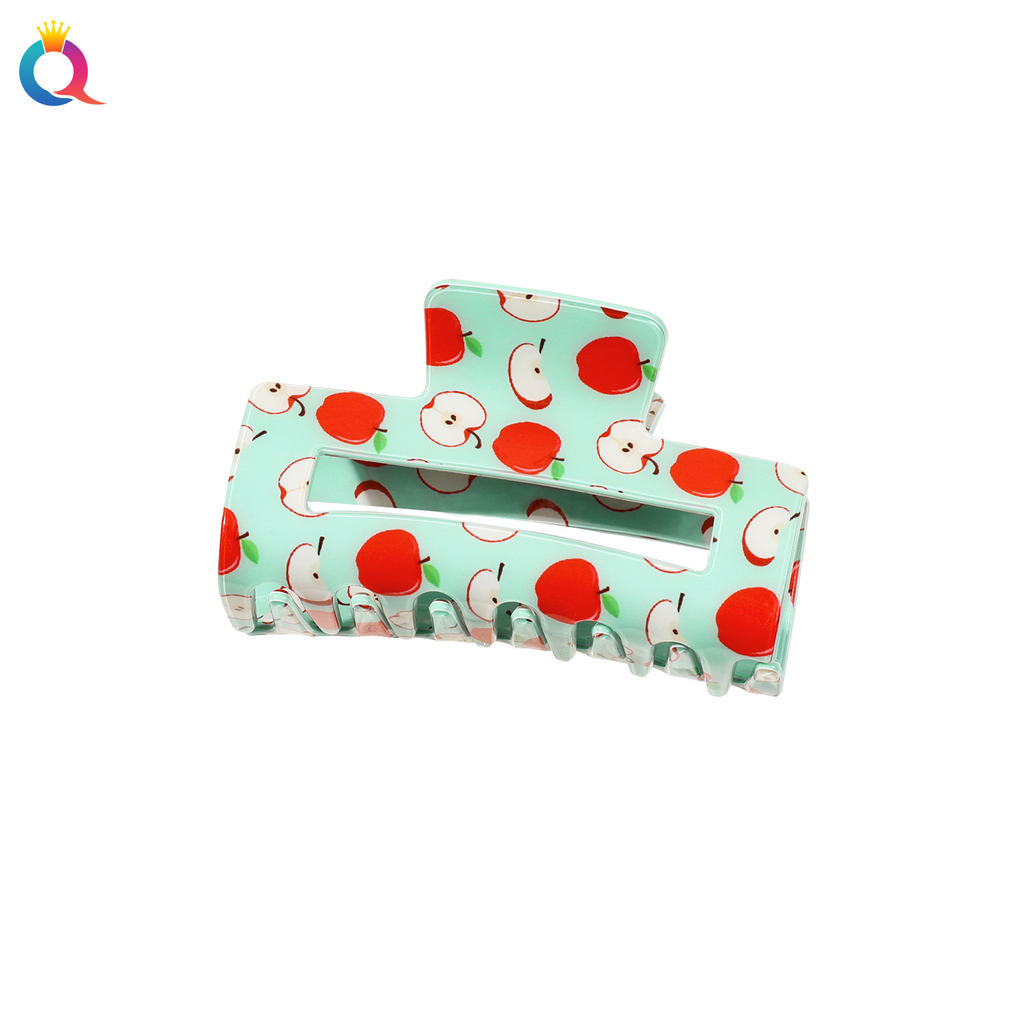 Wholesale of Qiyue PVC strawberry Watermelon Fruit Grabbers, girls' acrylic hair curls, hair clips, girls' shark clips and hair accessories Item Picture