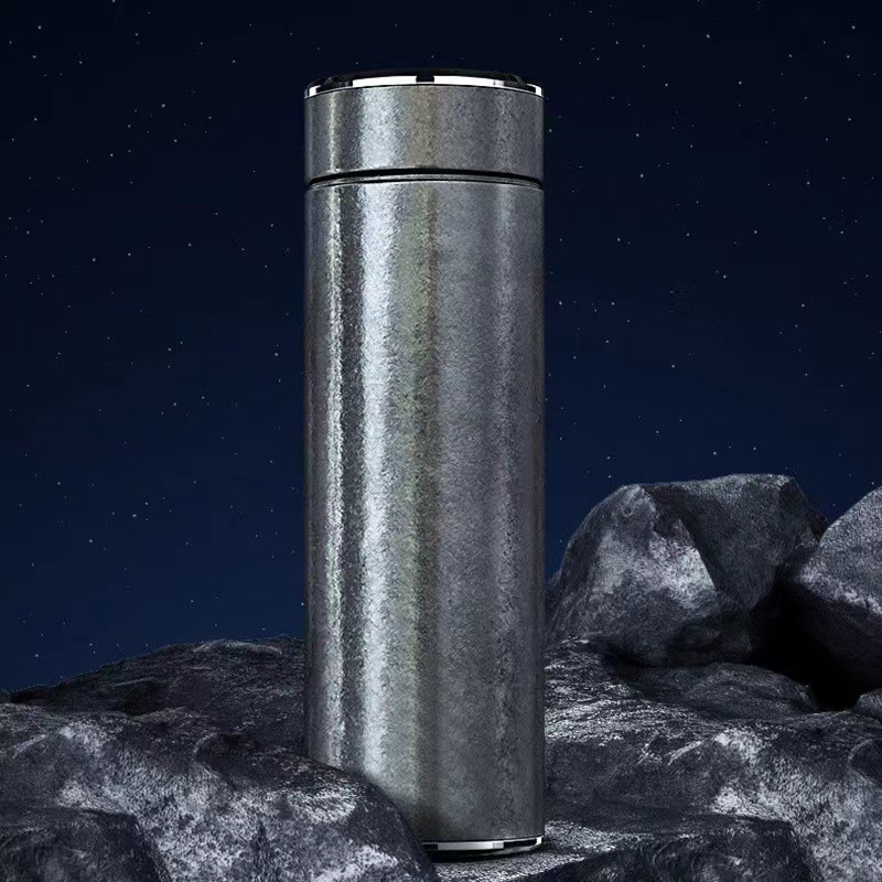 Customized LOGO for high-end men's and women's pure titanium insulated cups, cold preservation, health care and wellness titanium alloy double-layer vacuum water cups full figure
