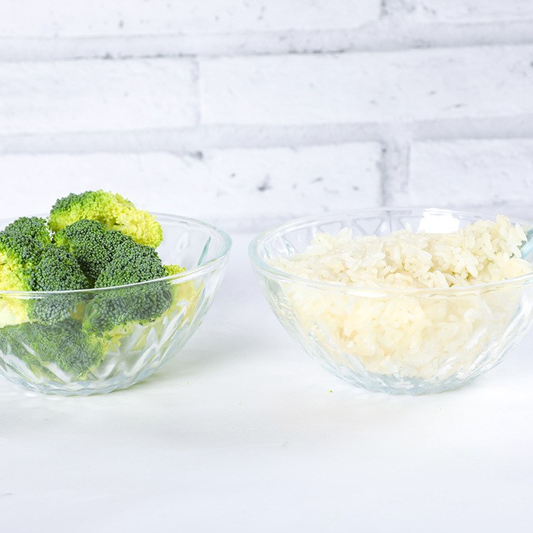 New glass bowl set, household transparent fruit plate, breakfast rice bowl, cereal bowl six-piece set, wholesale event gift Application Scenario