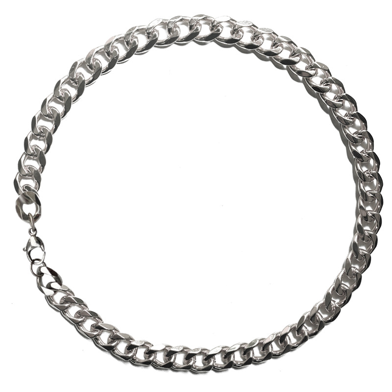 European and American Cuban chain necklaces for men and women, Instagram hip-hop exaggerated titanium steel, no color fading, high street rough style accessories Item Picture