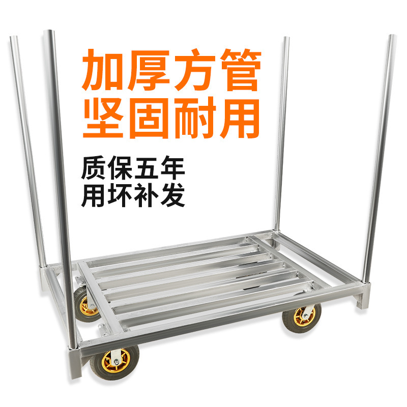 Heavy-duty handcart, transporter, trolley, special load-bearing flatbed truck, logistics handcart, small cargo trailer Specification drawing
