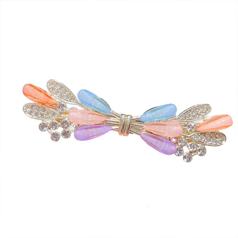 The 2025 new high-end crystal spring hair clip is elegant and feminine. It is a semi-coiled hair clip accessory for the back of the head Item Picture
