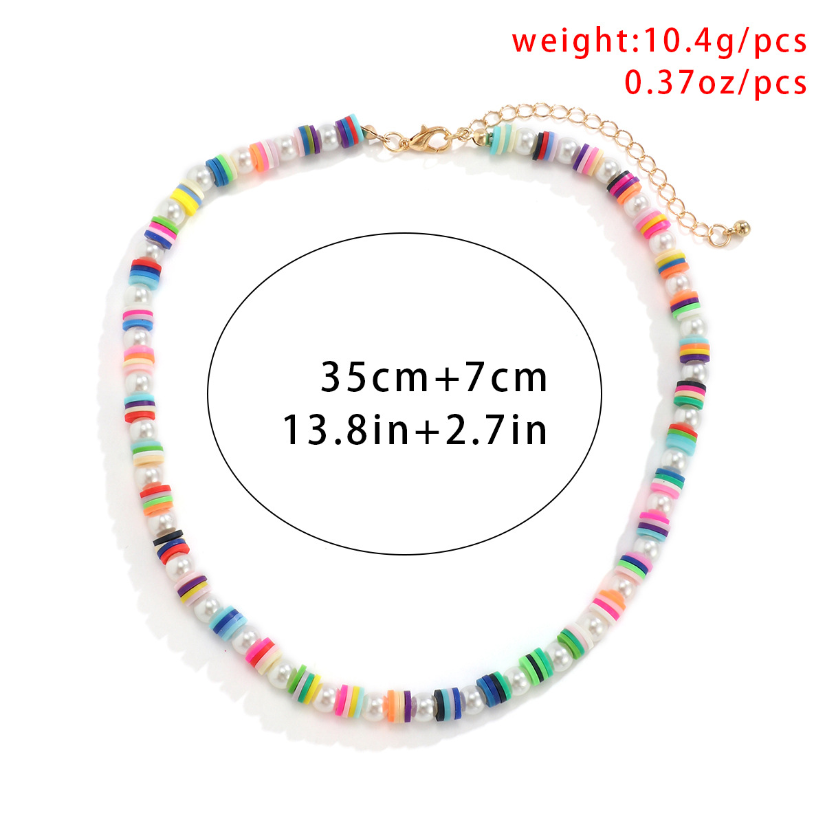 Retro ethnic style soft clay rice bead flower necklace, European and American cross-border jewelry, fashionable diamond-encrusted letter pearl necklace Application Scenario