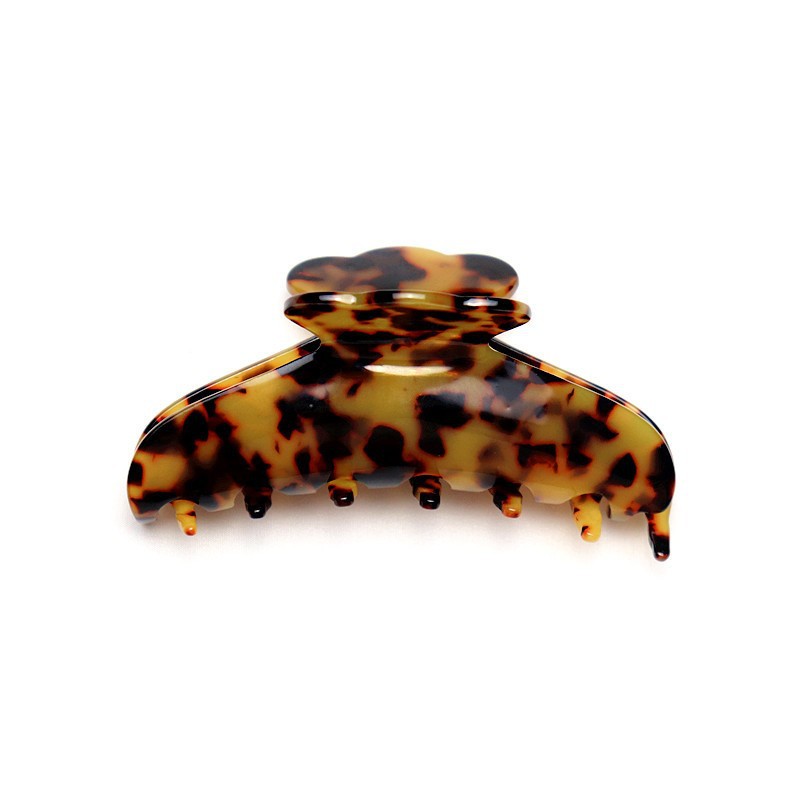 Korean-style French acetate Alexandre leopard print large hair clipper ponytail hair clip, warm and gentle hair clip clip Item Picture
