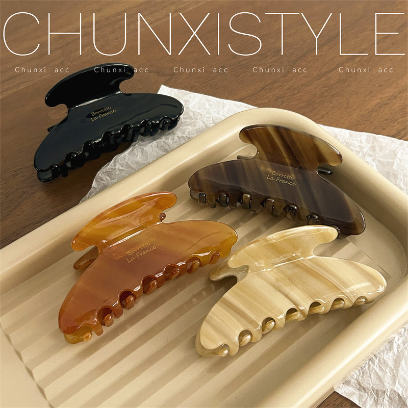 Korean-style French acetate acetate high-end small hair shark clip, Alexander gripper hair clip, hair gripper headwear full figure