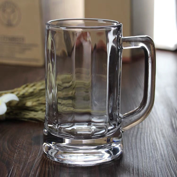 Green apple glass beer mugs, draft beer cups, beverage cups, tea cups, glass cups, water cups, wholesale cups with logo printing Specification drawing