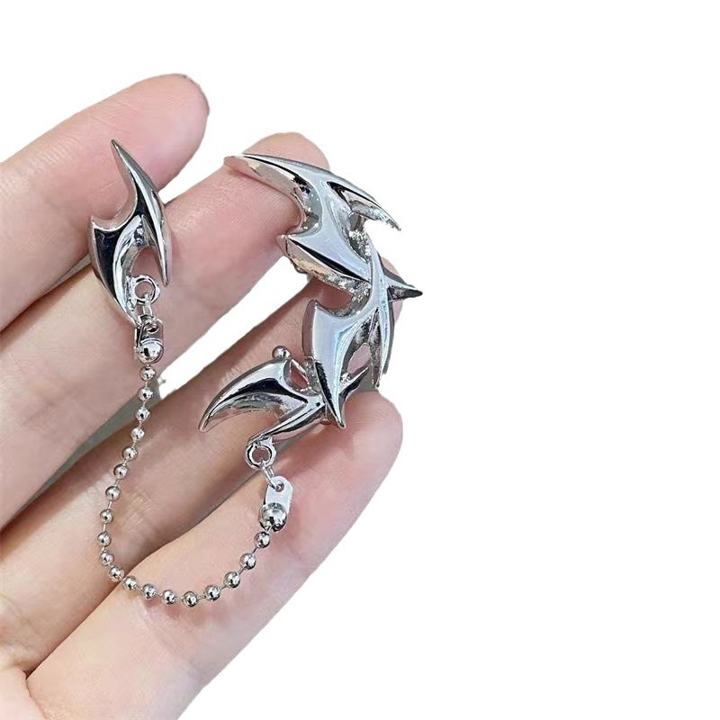 Punk darts, tassels, ear hooks, ear clips, one-piece ear bone clips, earrings, women's stud earrings, Y2K trendy earrings and earrings Item Picture