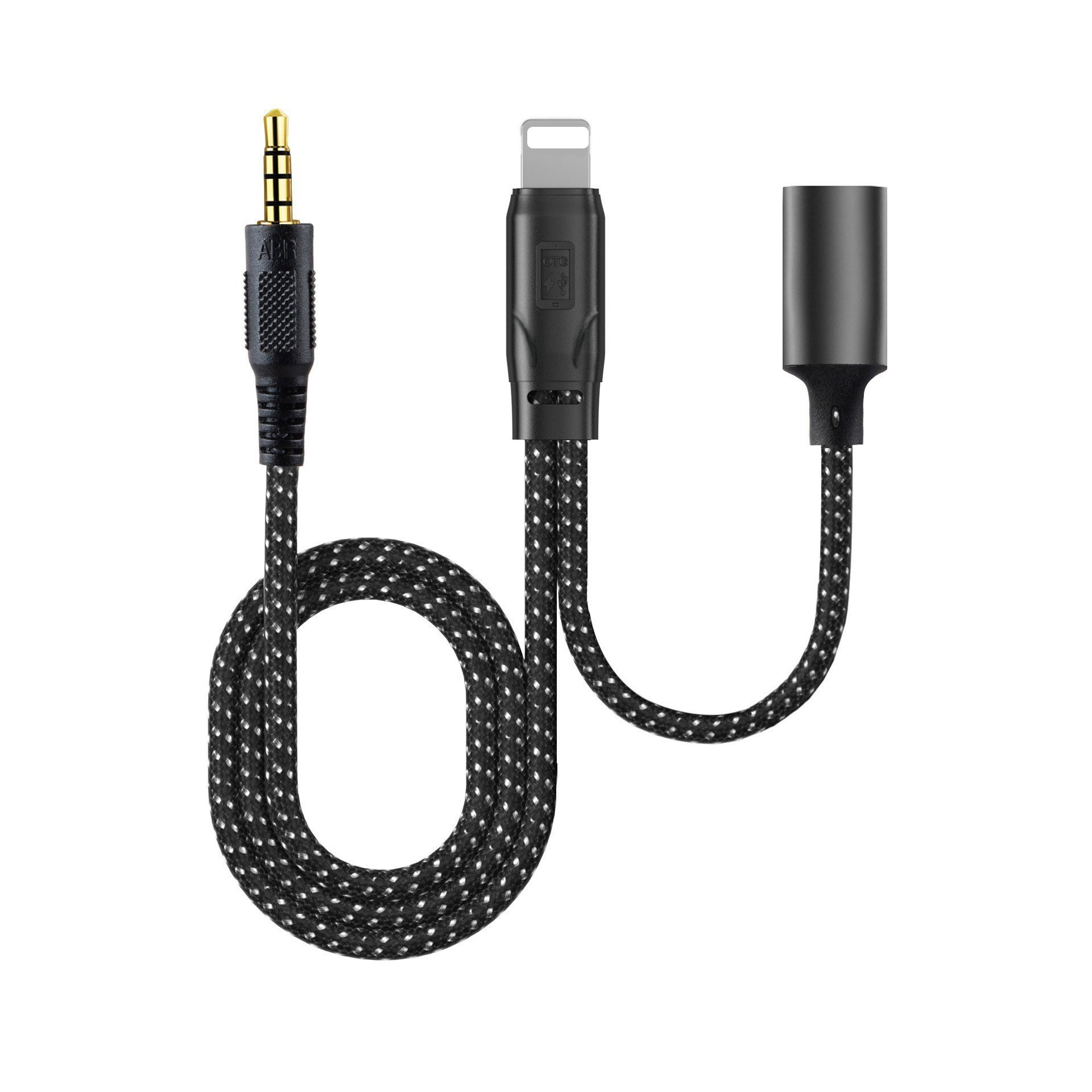 Compatible with Apple phone OTG Aiken sound card live streaming adapter cable, Type-C phone otg connection cable, audio cable Item Picture