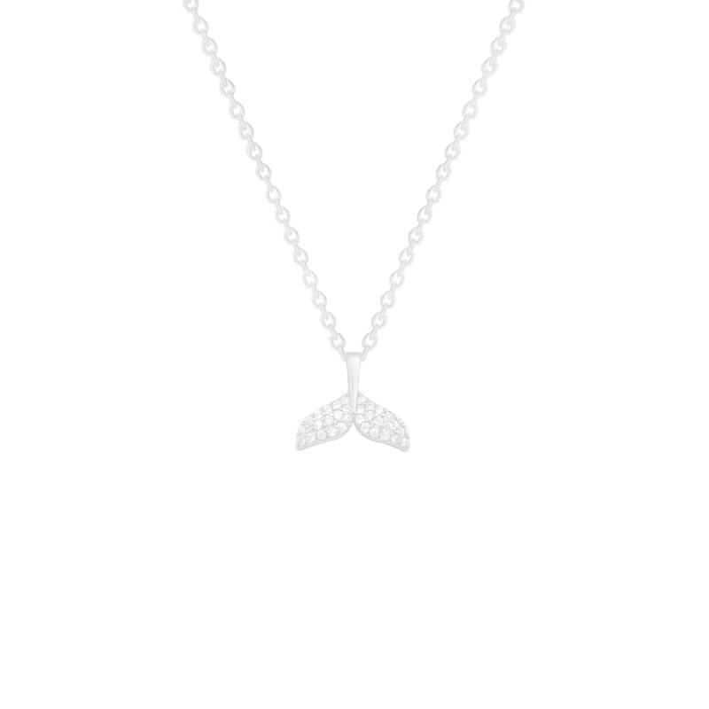 Korean-style high-end, niche necklace, women's light luxury design collarbone chain, new popular fishtail neckchain accessory Item Picture