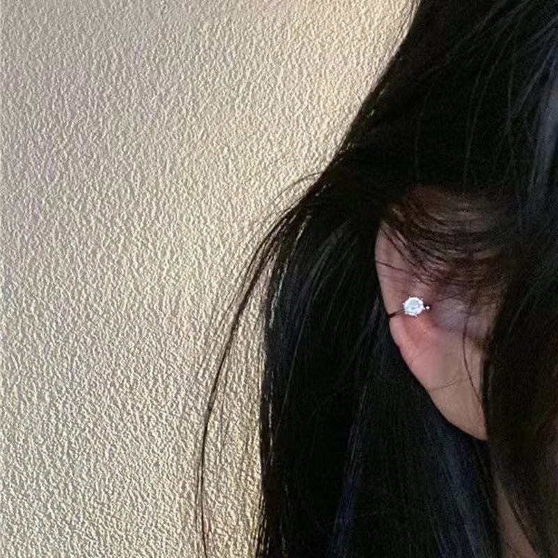 Super dazzling ~ Exquisite and elegant zircon ear bone clips, a niche design with a high-end feel, no ear piercings, and trendy earrings for women on Instagram details Picture