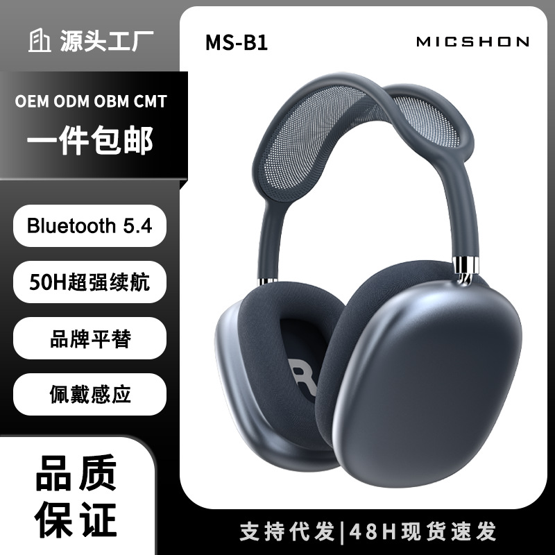Wholesale of long-life over-ear Bluetooth wireless headphones compatible with all models, full-ear low-latency Bluetooth headphones full figure