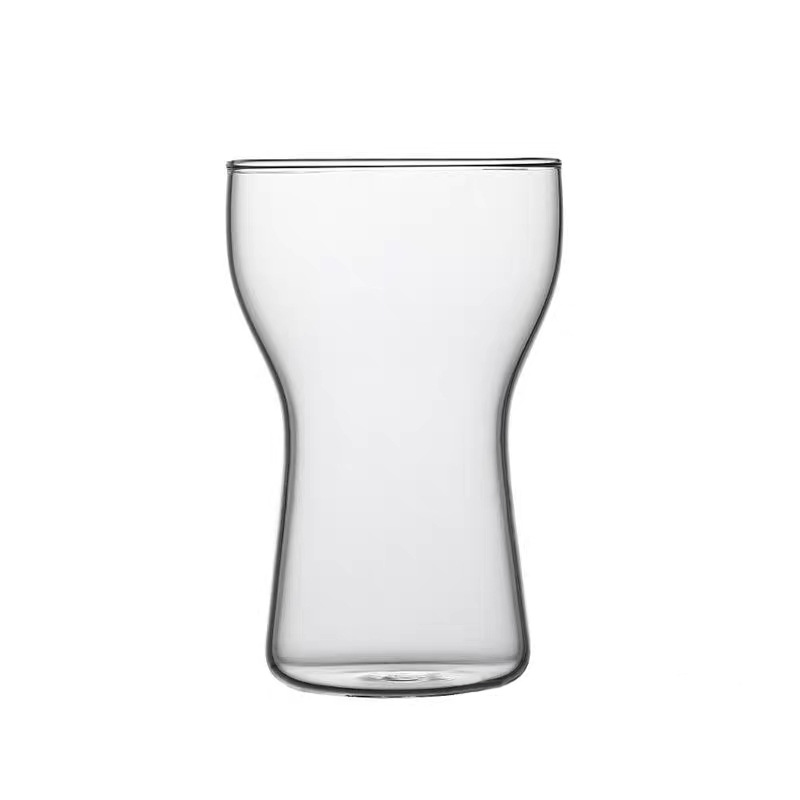 Creative high borosilicate transparent glass cold drink milk tea cup for home breakfast, simple single-layer glass cup Item Picture