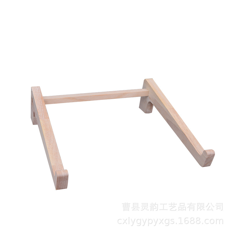 Notebook computer cooling stand, desktop stand, rubberwood portable computer stand, solid wood in stock for wholesale Item Picture