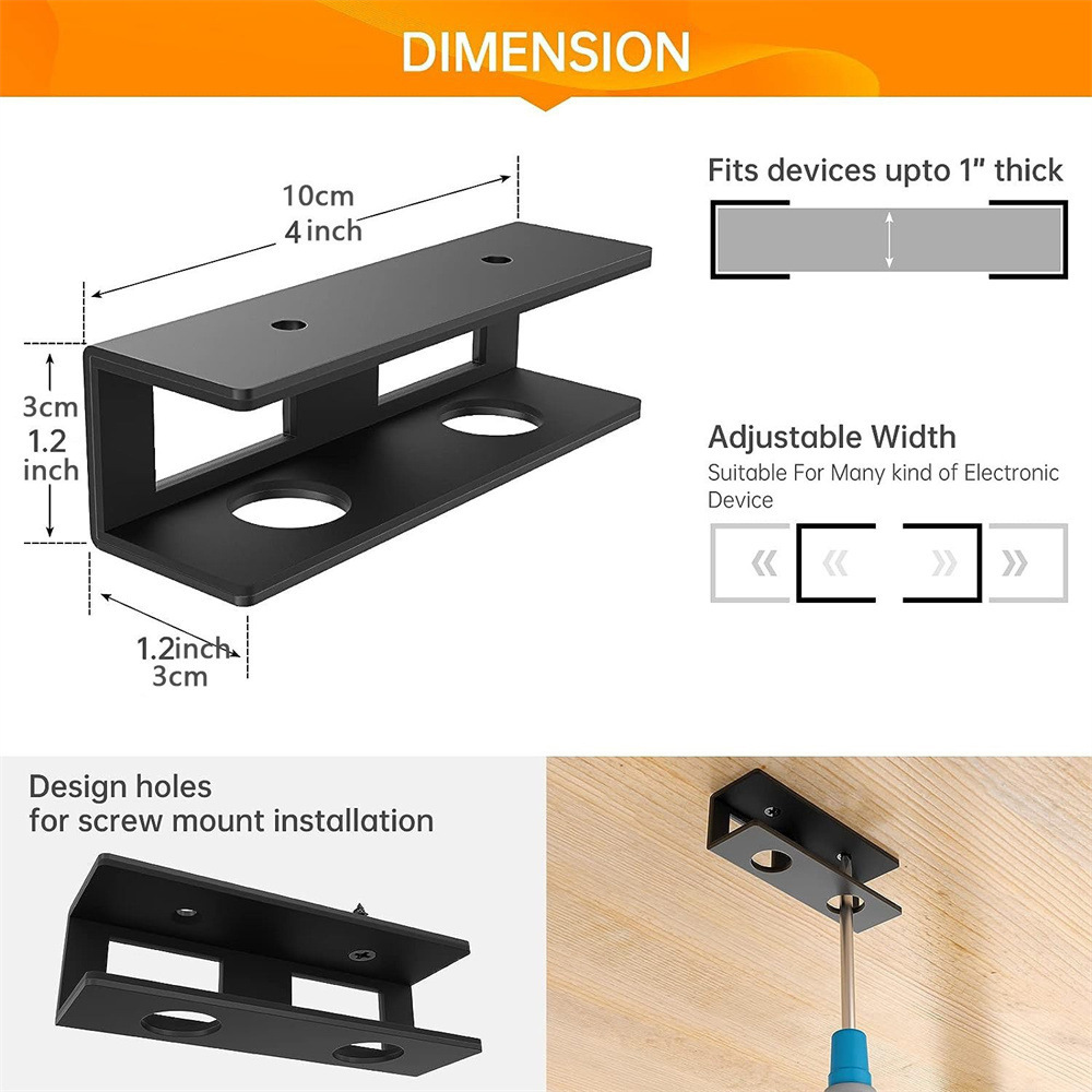 Factory direct supply notebook stand, storage stand, creative metal tray stand for notebooks under the desk, invisible storage details Picture