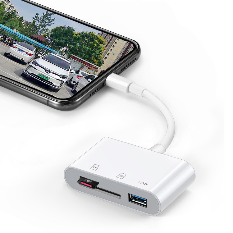 Huawei mobile phone otg card reader 3-in-1 to USB3.0 adapter SD/TF card adapter cable details Picture
