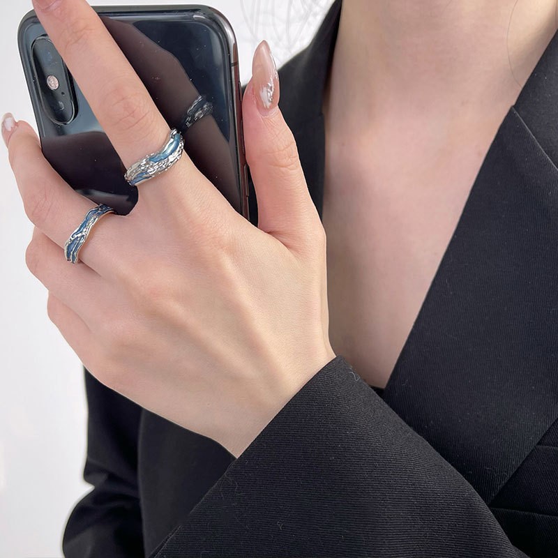 The 2022 new style of women's Instagram niche design, cold style, high-end adjustable opening index finger ring, original design details Picture