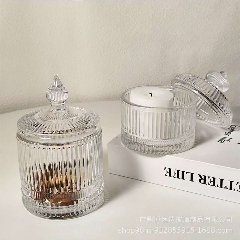Scented candles, glass jars, jewelry storage boxes, cotton swabs, storage jars, candy cups, sugar jars, wedding candies, cube sugar, snacks details Picture