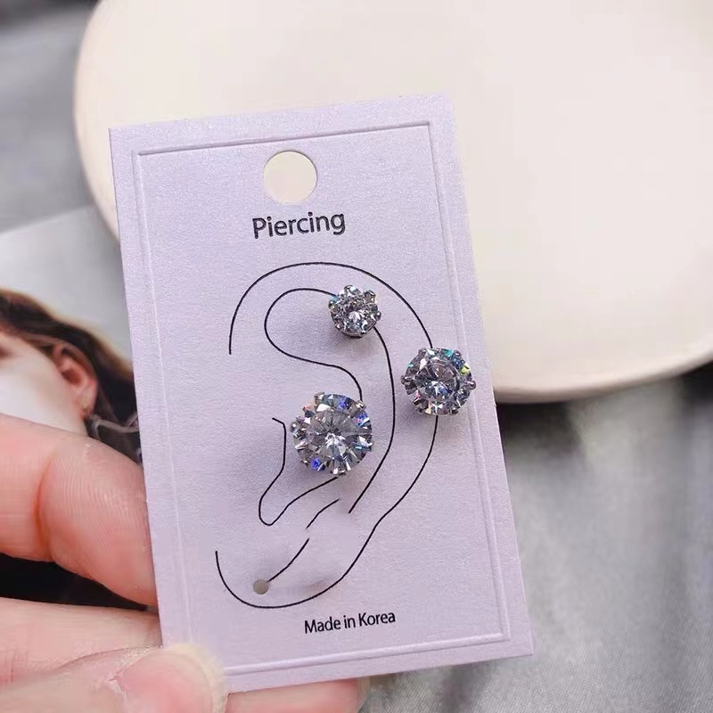 Flash cochlear nail magnet cochlear nail male no ear hole magnetic ear bone clip Cochlear zircon magnetic ear bone nail details Picture