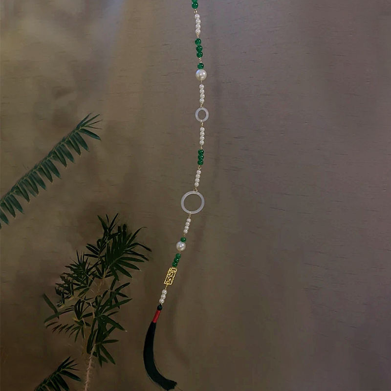 Wholesale of ancient-style long-backed cloud tassel Hanfu, cheongsam, soft pendants, super ethereal long tassel clothing, pendants and accessories details Picture