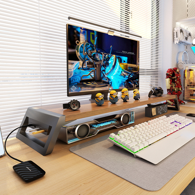 Desktop computer height-increasing stand, gaming desktop storage, USB expander, monitor, display screen, home stand, notes