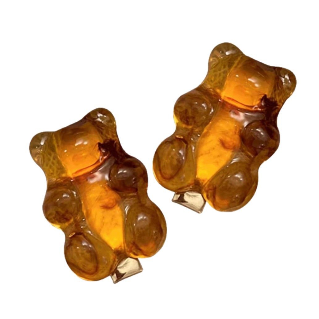 Korean juice bear pair of bangs clip headwear and hair clips, new high-end side duckbill clips and cute hair accessories for women Item Picture