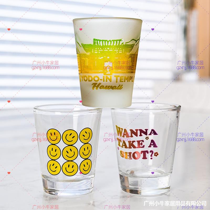 Cross-border 2oz small wine glasses, simple glass cups, spirits cups, juice cups, tasting glasses, bar one-sip cups, cocktail cups full figure