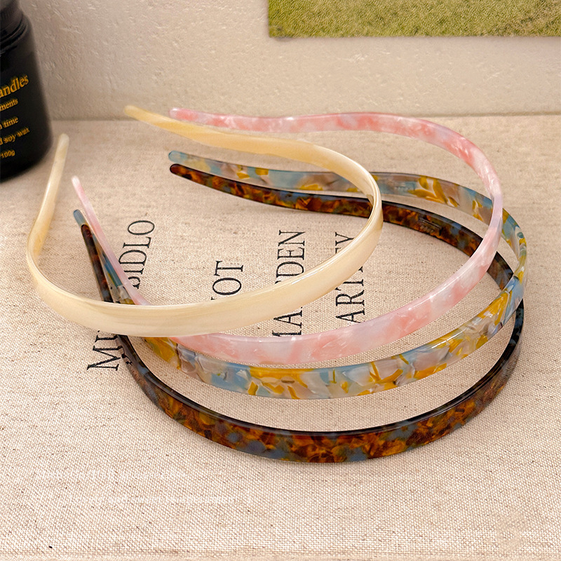 Fine acetic acid hair band, high top of the head for face washing, acetic acid hair hole, high-end pressure-sensitive hair, light luxury headband, 2025 new style hair clip Application Scenario