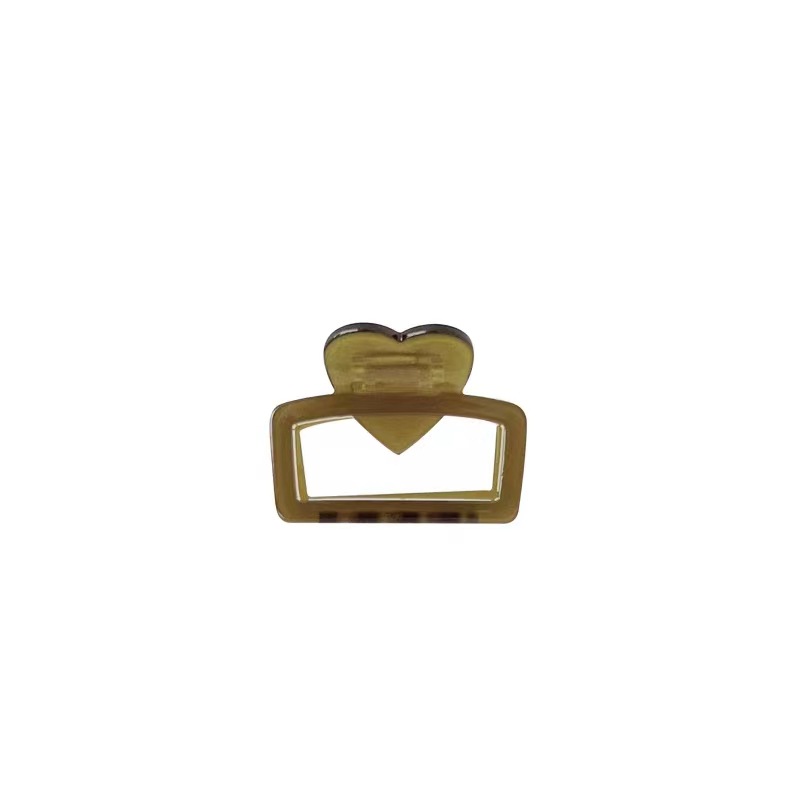 A simple heart-shaped acetate clip at the back of the head, a small ponytail shark clip, a high-end hairpin and hair accessory for women Item Picture