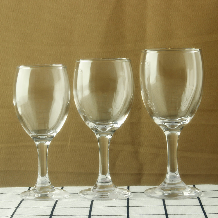 Wholesale thickened glass wine glasses, bar, hotel, household highball glasses, transparent wine glasses with logo printing details Picture