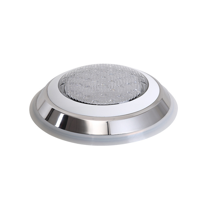 Cross-border outdoor LED swimming pool wall lights, stainless steel wall-mounted underwater spotlights, 12V and 24V low-voltage remote control underwater lights Item Picture