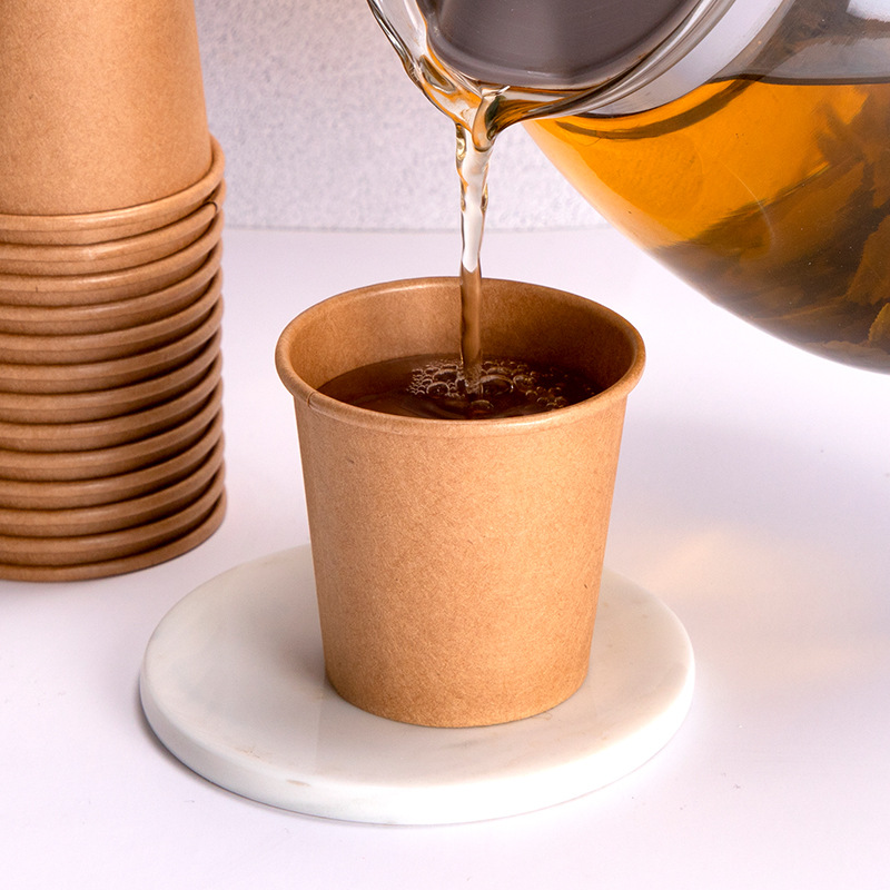 Morning glory 60-300ml disposable paper cup for tasting, small cup for tea tasting and tasting, kraft paper cup, thickened vertical pattern cup Specification drawing