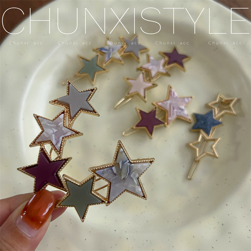 The five-pointed star bangs, the fringe clips, the hair clips, the back of the head, the frog clip, the one-line top clip, and the headwear Application Scenario