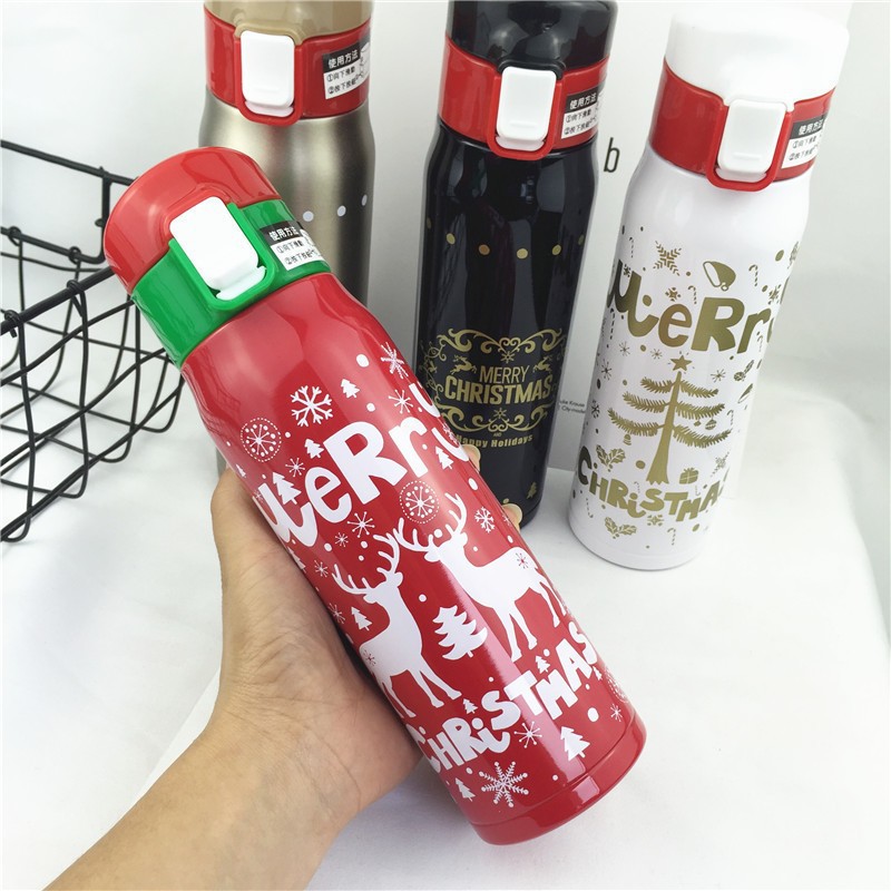 The 304 stainless steel portable insulated cup for Christmas is a creative gift and a business office water cup that can be printed with a LOGO details Picture