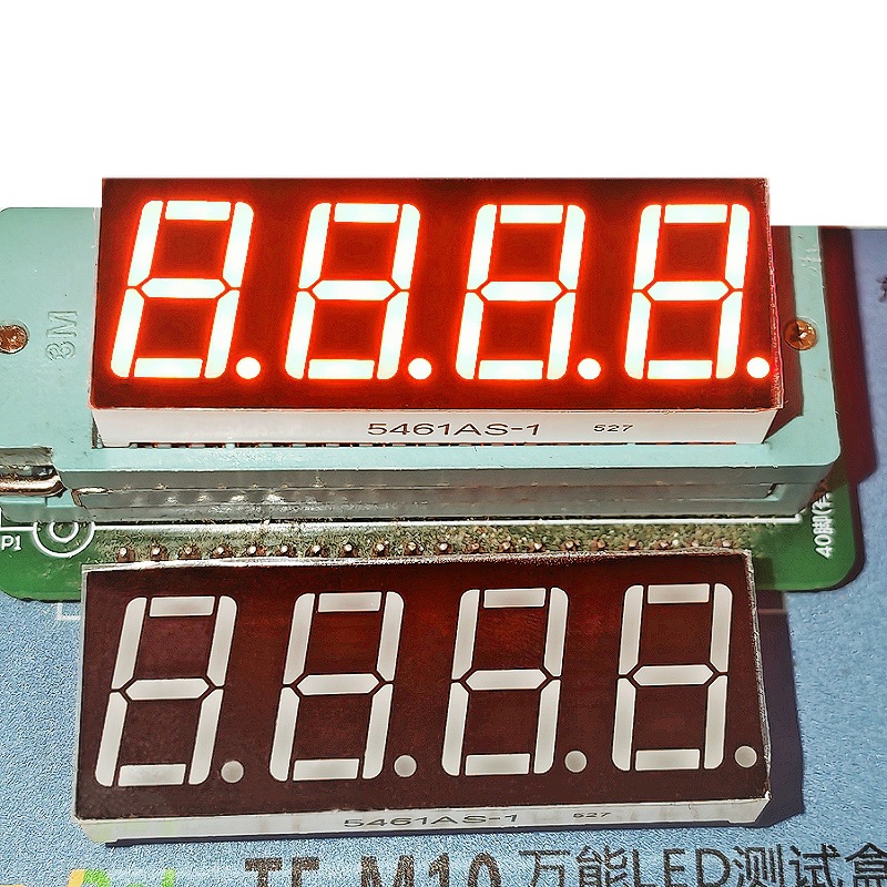 Factory direct supply of 0.56-inch 4-digit LED digital tubes: 5461BS with common anode and 5461AS with common cathode, high-brightness red details Picture