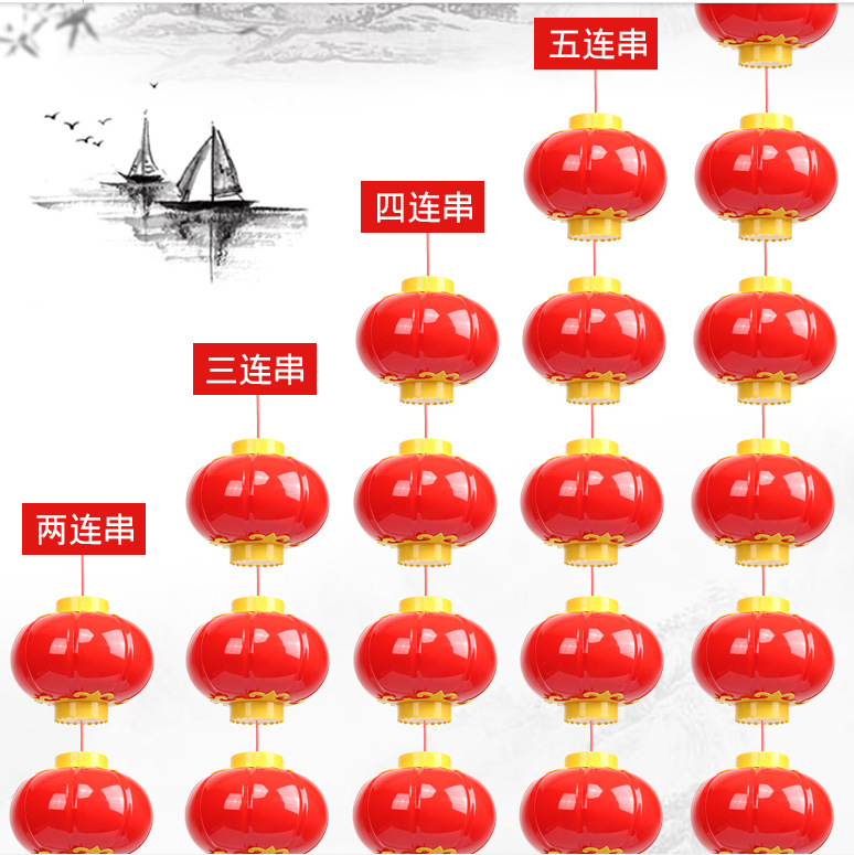 led outdoor lanterns, street lamps, pumpkin string frosted lanterns, waterproof led winter melon lanterns, festival Chinese knot red lanterns Specification drawing