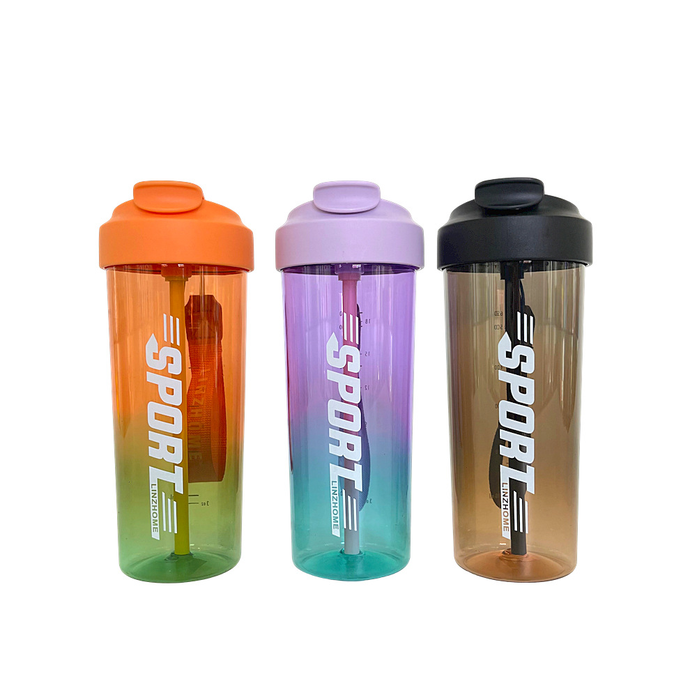 Wholesale of new high-appeartion-level Korean portable coffee cups, double drinking cups, student milk tea cups and portable plastic cups Item Picture