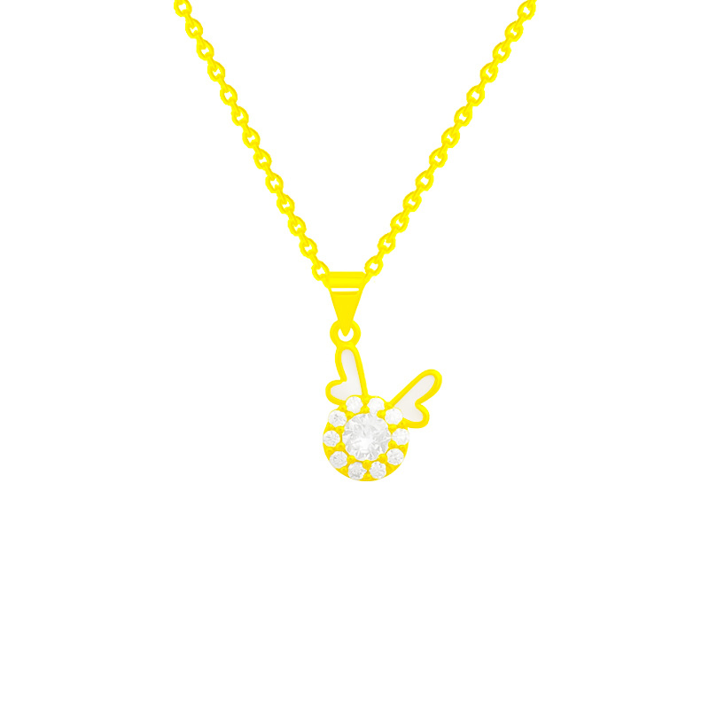 Rotatable high-end French Dragon Year necklace for women, 18K gold, versatile zodiac Dragon Year collarbone chain, ins necklace Item Picture