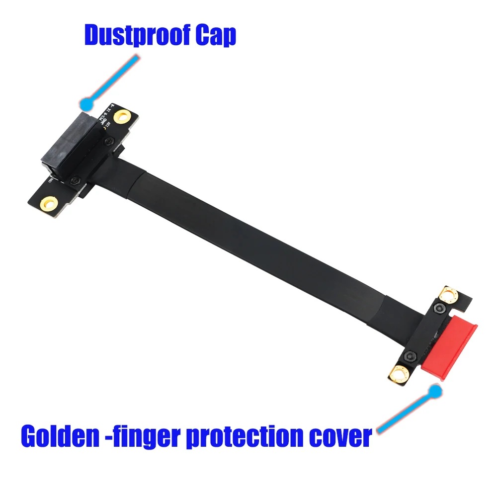 PCIE extension cable small slot PCI-E 3.0 adapter cable sound card network card PCIE x1 to x1 connection cable 90 degrees details Picture