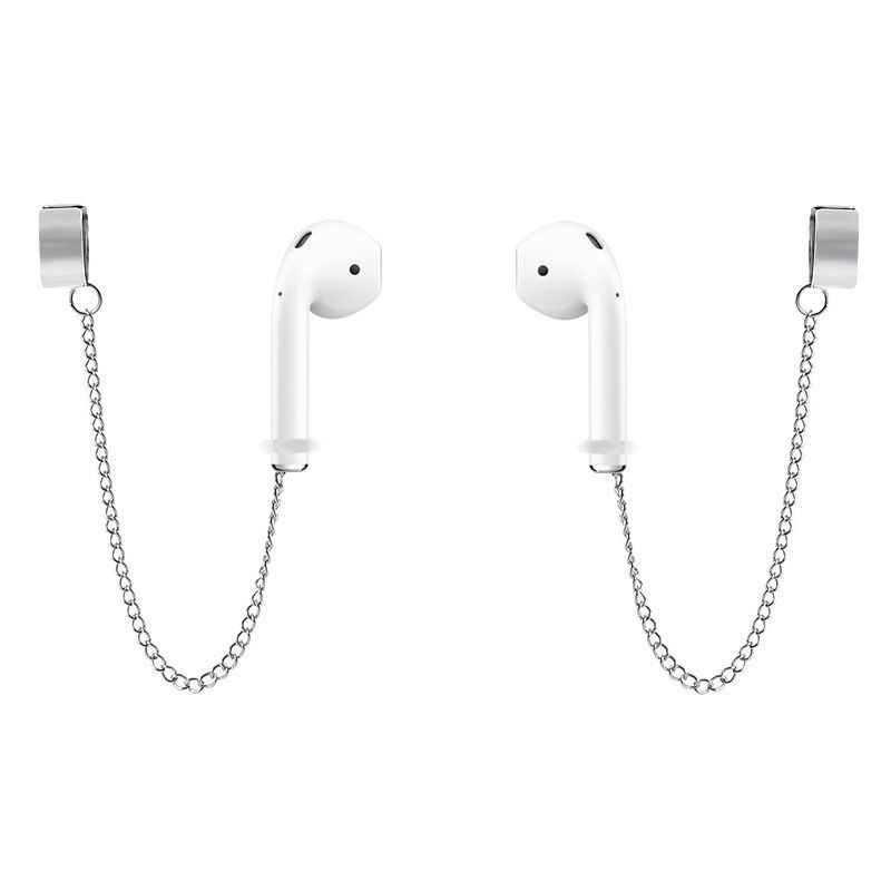 airpods anti-loss earrings, Apple Bluetooth wireless headphones, protective ear hooks, ear chains, men's and women's ear bone clips, no ear holes Item Picture